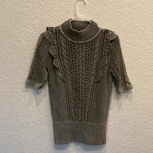 White House Black Market Olive Cowl Neck Sweater